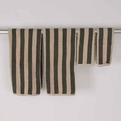 Badetuch (Beige, Grün) von Ellos Home Baumwolle