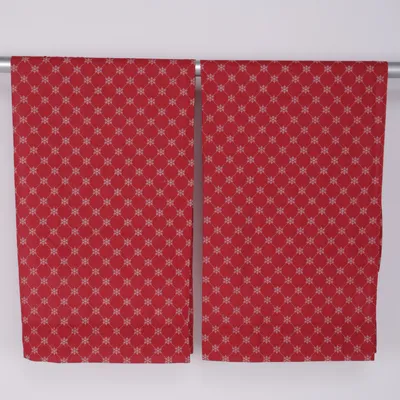 Rod pocket curtain (Red) from Rusta Home Cotton