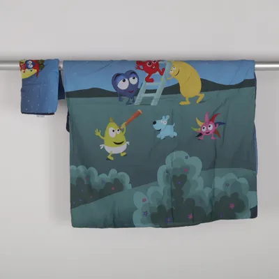 Bed set (Blue, Multicolored) from Babblarna Cotton