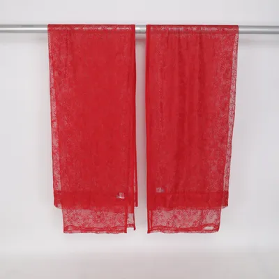 Gordijn aan roede (Rood) van Jotex Polyester