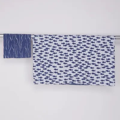 Bed set (Blue, White) from Fine Little Day Organic cotton