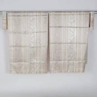 Gardin med rynkebånd (Beige, Flerfarvet) Polyester