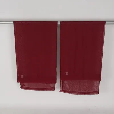 Gordijn aan roede (Rood) Polyester