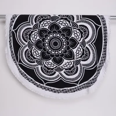 Bath towel (Black, White) from Luca Bessoni Cotton