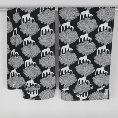Rideau à œillets (Noir, Blanc) de IKEA Coton, Polyester