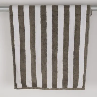 Bath towel (Beige, White) from Living Cotton