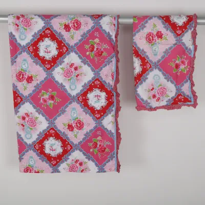 Bäddset (Röd, Rosa, Flerfärgad) från Pip Studio Bomull
