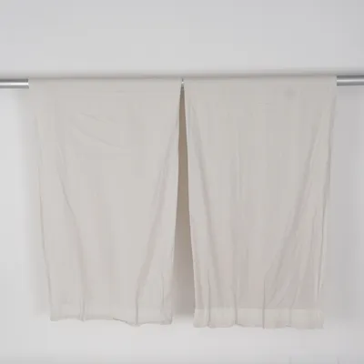 Rideau passe tringle (Blanc, Beige)