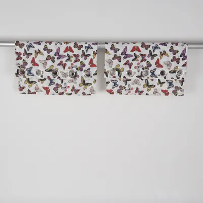 Rideau à œillets (Blanc, Multicolore)