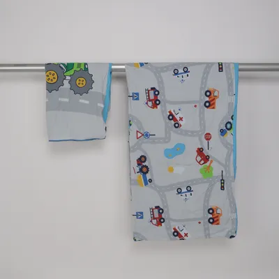 Bed set (Blue, Gray, Multicolored) from Jako-O Cotton