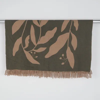 Couverture (Beige, Vert) de Creative Collection Coton, Polyester, Viscose