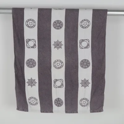 Serviette (Gris, Blanc) de Gripsholm Coton