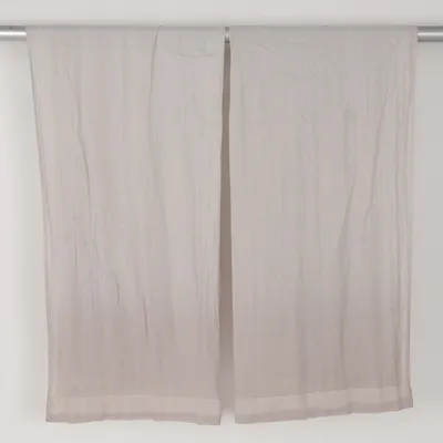 Gordijn aan roede (Beige) van H&M Home Katoen, Linnen