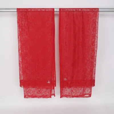Gordijn aan roede (Rood) van Jotex Polyester