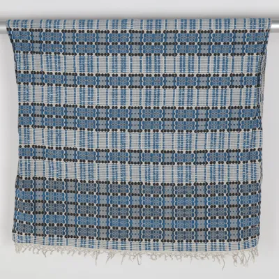 Couverture (Bleu, Gris, Blanc)