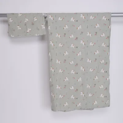 Bäddset (Grön, Flerfärgad) från H&M Home Bomull