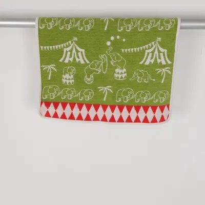 Baby blanket (Green, Red, White) from Klippan Organic cotton
