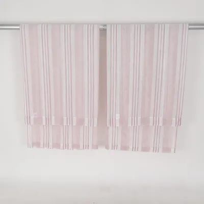 Gordijn aan roede (Roze, Wit) van Hemtex Polyester