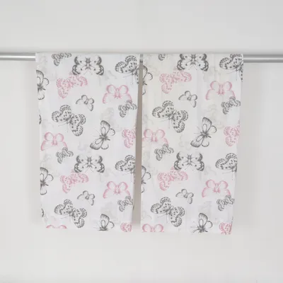 Rideau plissé (Blanc, Rose, Gris) de Jotex