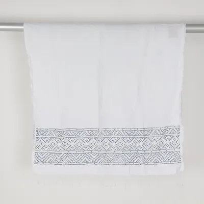 Beach towel (White, Black) from Lina Cotton, Linen