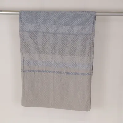 Babydecke (Grau, Weiß) von Biberna Baumwolle