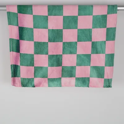 Filt (Rosa, Grön, Vit)