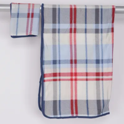 Bed set (Blue, White, Red, Gray) from Esbe International Polyester