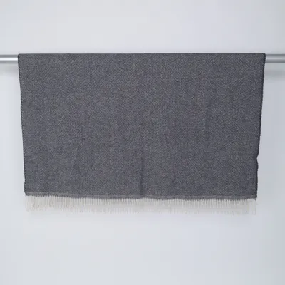 Plaid (Grijs, Wit) van Hemtex Wol
