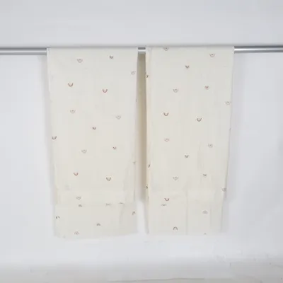 Rod pocket curtain (Beige, Multicolored) from H&M Home Cotton