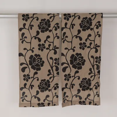 Rideau passe tringle (Beige, Noir) de Textilgruppen Coton