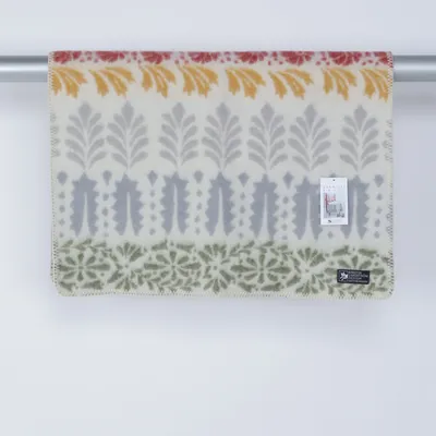 Plaid (White, Multicolored) from Kerstin Landström Wool