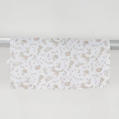 Baby blanket (White, Beige) from Little Roomies Organic cotton