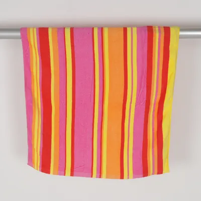Badehåndklæde (Orange, Gul, Pink) Bomuld