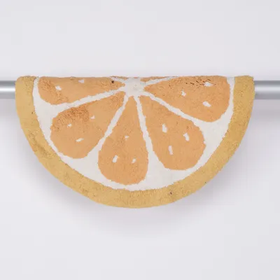 Bathroom mat (Orange, White) from Rusta Home Cotton