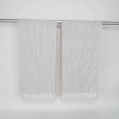 Gardin med rynkebånd (Hvid, Grå) fra IKEA Bomuld, Polyester