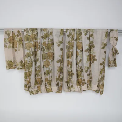 Pleat curtain (Off-white, Green, Multicolored)