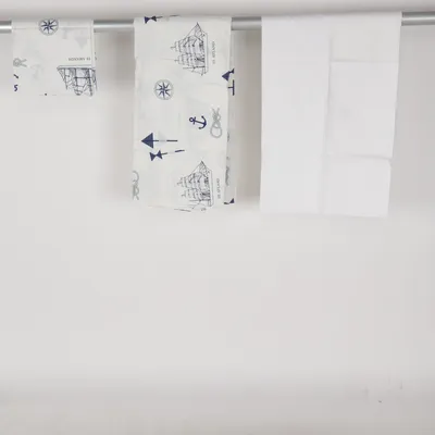 Bed set (White, Blue) from Gripsholm Cotton