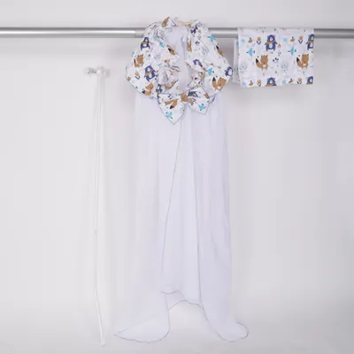 Bed canopy (White, Blue, Multicolored) Cotton