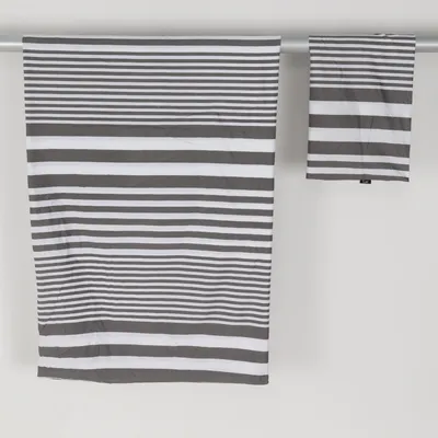 Parure de lit (Gris, Blanc) de Kosta Linnewäfveri Polyester