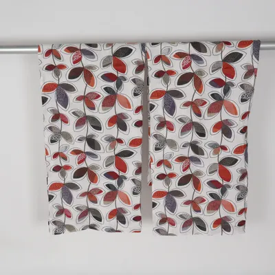 Rideau passe tringle (Blanc, Multicolore)