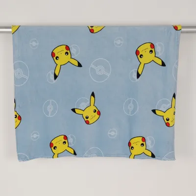 Tæpppe (Blå, Flerfarvet) fra Pokémon Polyester
