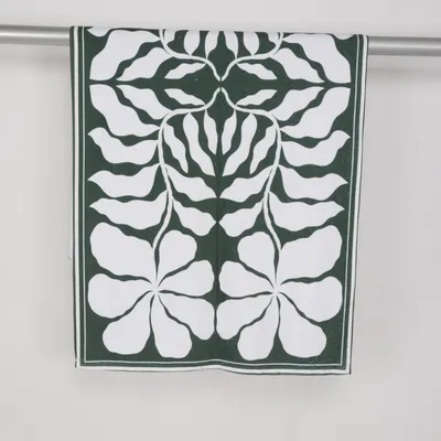 Badhanddoek (Wit, Groen) van 4th + Reckless Katoen, Polyester