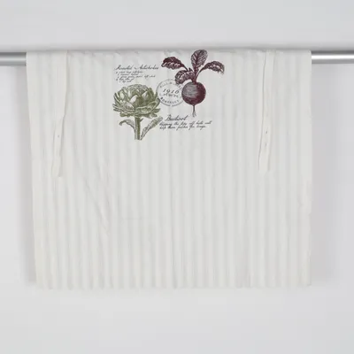 Hissgardin (Vit, Brun) från Jakobsdals Bomull