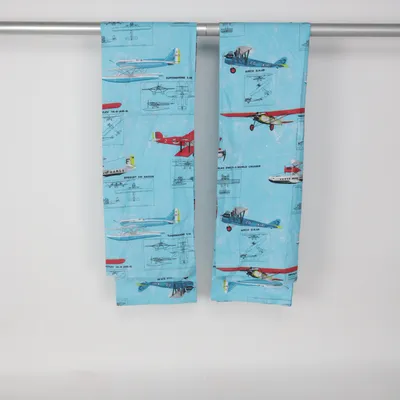 Rod pocket curtain (Blue) from Jotex Cotton