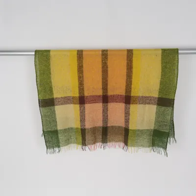 Plaid (Groen, Meerkleurig) van HandAcraft Mohair, Wol