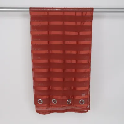 Ringgordijnen (Bruin) Polyester