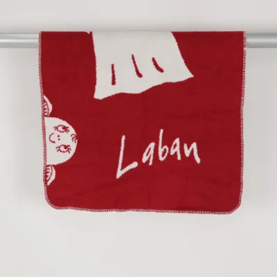Babytæppe (Rød, Hvid, Flerfarvet) fra Laban Akryl, Bomuld