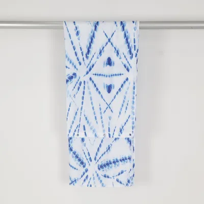 Douchegordijn (Blauw, Wit) Polyester
