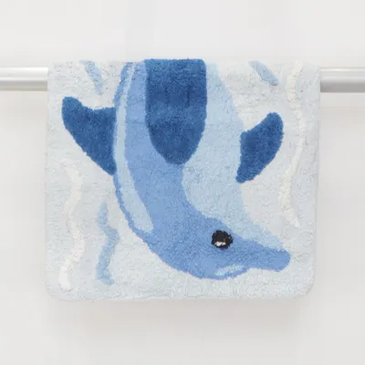 Laagpolig vloerkleed (Blauw, Wit) van Rusta Home Katoen, Polyester