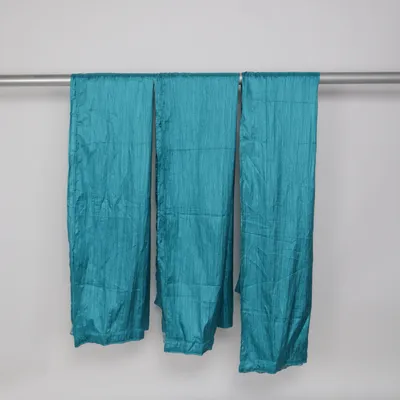 Gordijn aan roede (Turquoise) Polyester